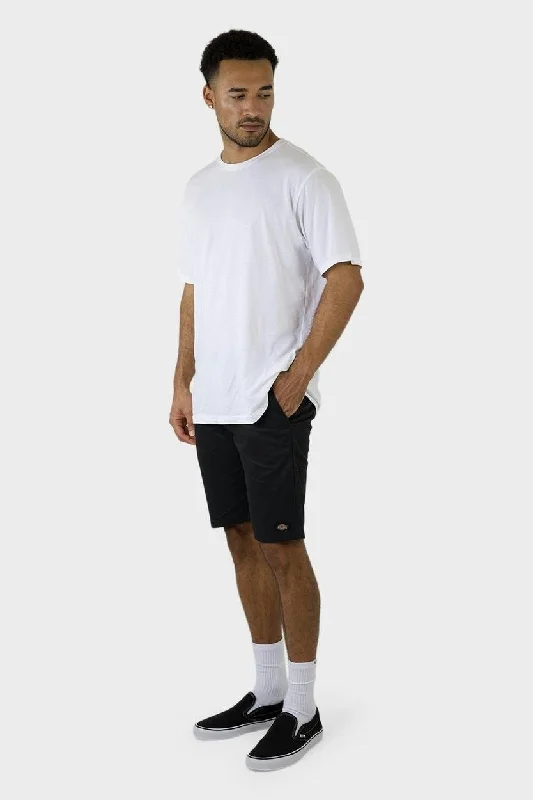 Men's button - fly denim work shorts for durability on the jobDickies slim fit 10" work short - black