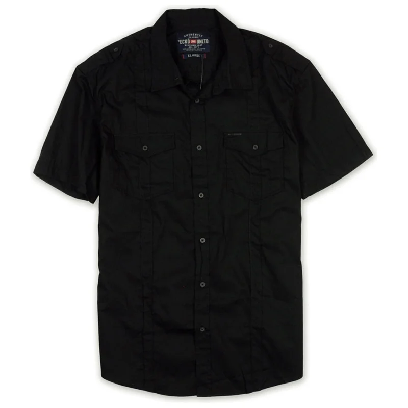 Men's Stretch - Fabric Casual Shirts in Navy Blue for a Comfortable and Flexible FitEcko Unltd. Mens Roberts Ss Woven Button Up Shirt Men's Stretch - Fabric Casual Shirts in Navy Blue for a Comfortable and Flexible FitEcko Unltd. Mens Roberts Ss Woven Button Up Shirt