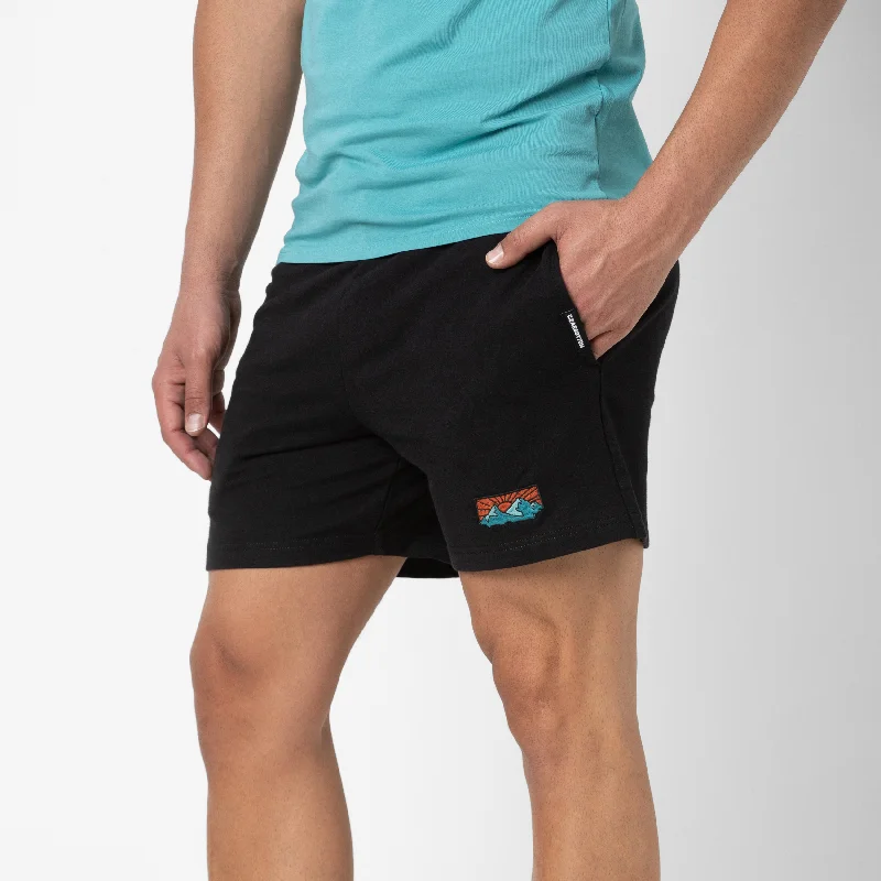 Men's adjustable - length convertible shorts for versatile useEmbroidered Lounge Short Men's adjustable - length convertible shorts for versatile useEmbroidered Lounge Short
