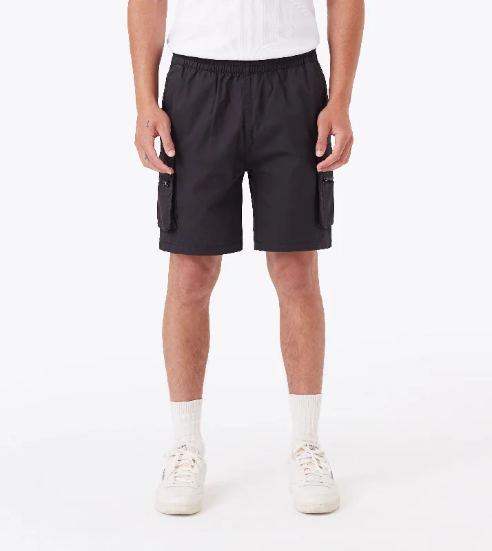 Men's high - waisted swim shorts with UPF protection for beach vacationsExplorer Short Black Men's high - waisted swim shorts with UPF protection for beach vacationsExplorer Short Black