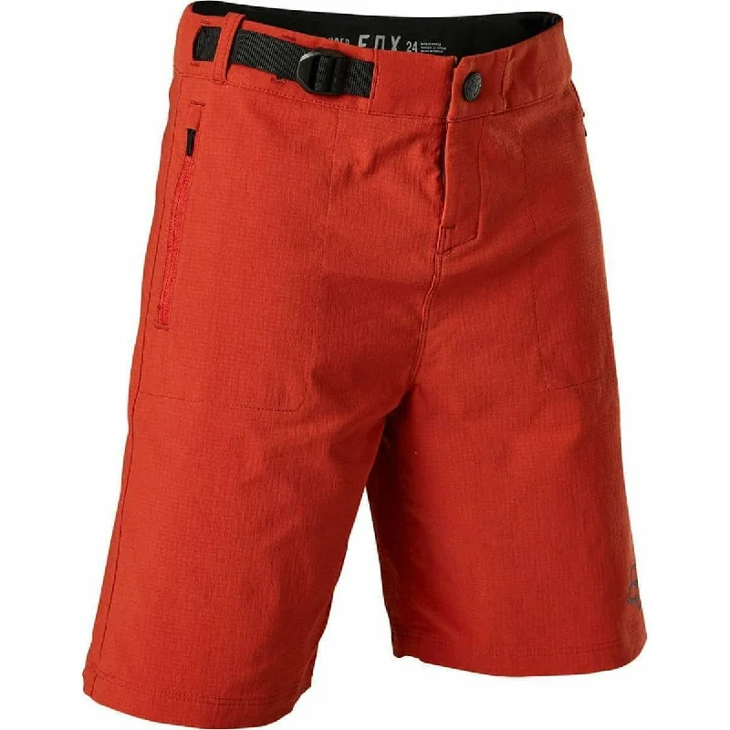 Men's pleated front twill shorts for a classic and sophisticated appearanceFox Ranger Liner Junior Baggy Cycling Shorts - Red Men's pleated front twill shorts for a classic and sophisticated appearanceFox Ranger Liner Junior Baggy Cycling Shorts - Red