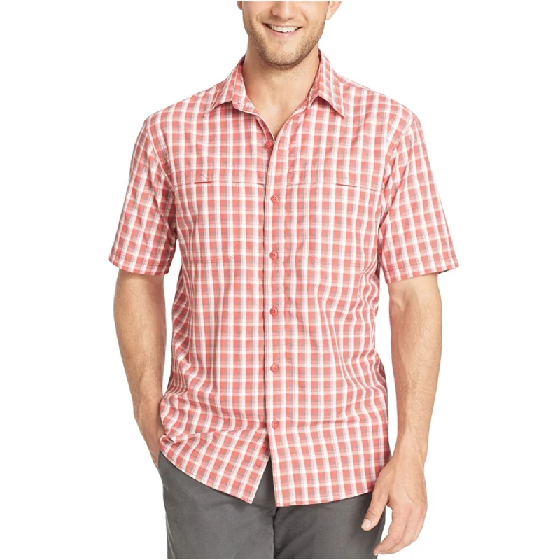 Men's Long - Line Oversized Casual Shirts in Dark Gray for a Relaxed and Modern LookG.H. Bass & Co. Mens Performance Plaid SS Button Up Shirt, Red, Small Men's Long - Line Oversized Casual Shirts in Dark Gray for a Relaxed and Modern LookG.H. Bass & Co. Mens Performance Plaid SS Button Up Shirt, Red, Small