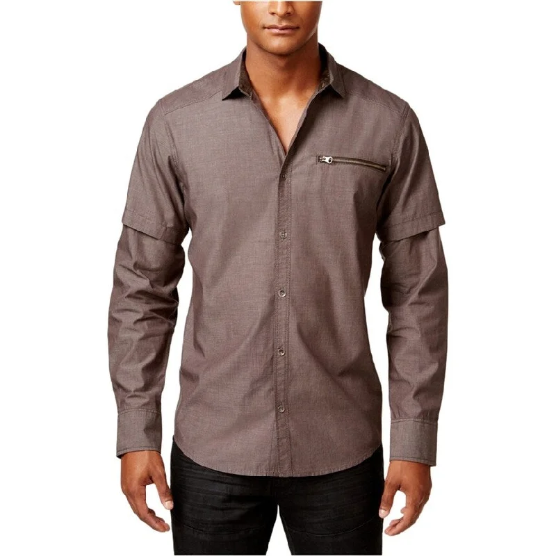 Men's Sustainable Recycled Material Casual Shirts for Eco - Conscious ConsumersI-N-C Mens Chambray Button Up Shirt
