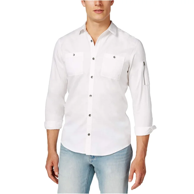 Men's Wrinkle - Resistant Polyester Blend Casual Shirts for Easy Travel and MaintenanceI-N-C Mens Claudius Ls Button Up Shirt Men's Wrinkle - Resistant Polyester Blend Casual Shirts for Easy Travel and MaintenanceI-N-C Mens Claudius Ls Button Up Shirt