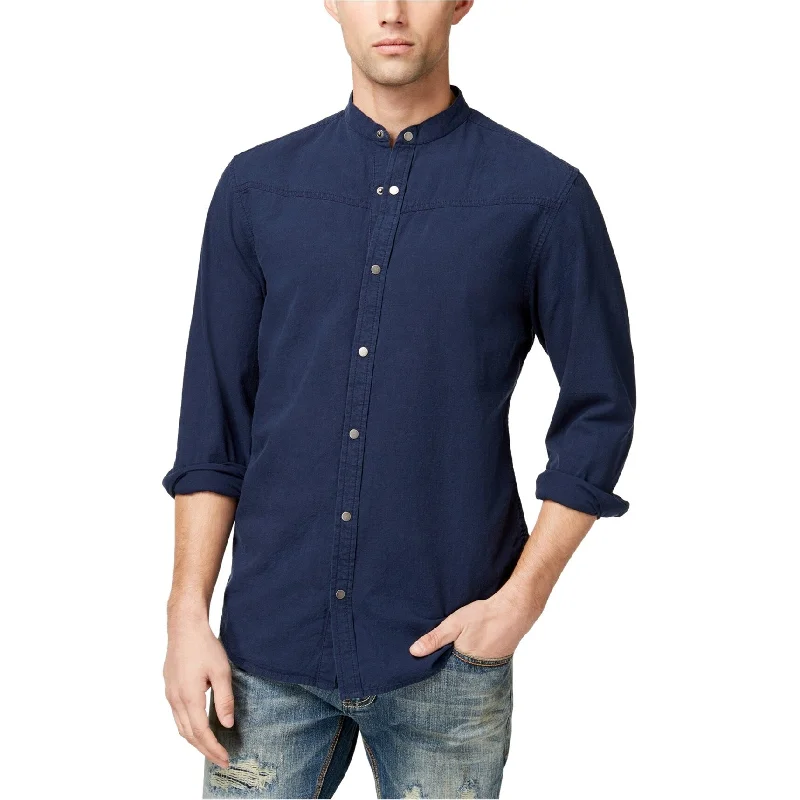 Men's Embroidered Detail Casual Shirts in Beige for a Touch of EleganceI-N-C Mens Palindrome Button Up Shirt, Blue, Small Men's Embroidered Detail Casual Shirts in Beige for a Touch of EleganceI-N-C Mens Palindrome Button Up Shirt, Blue, Small