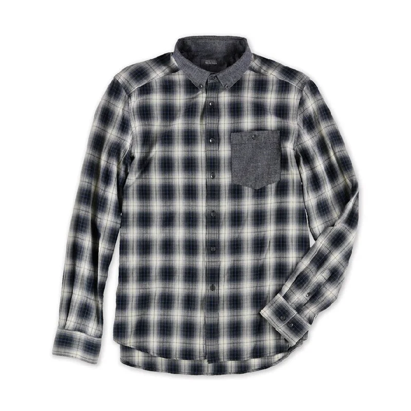 Men's Short - Sleeve Linen Casual Shirts in Light Khaki for a Breathable Summer OptionKenneth Cole Mens Ombre Button Up Shirt, Blue, Large Men's Short - Sleeve Linen Casual Shirts in Light Khaki for a Breathable Summer OptionKenneth Cole Mens Ombre Button Up Shirt, Blue, Large