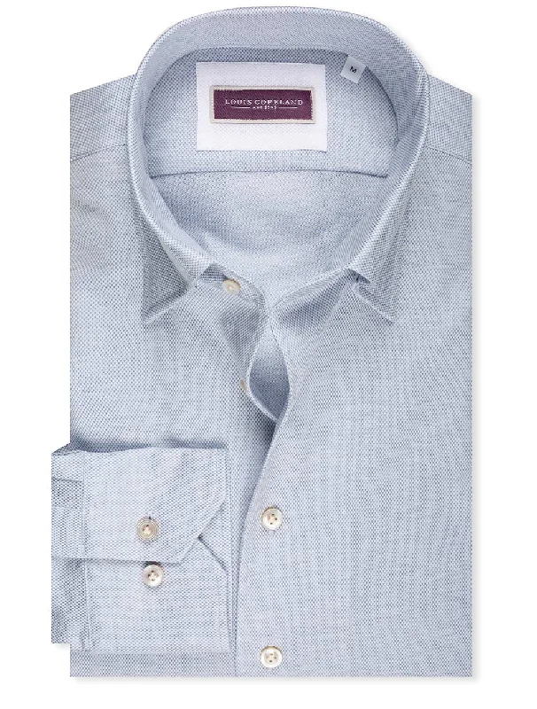Plus Size Men's Striped Chambray Casual Shirts with a Spread Collar for a Preppy AppearanceEagles Buttondown Jersey Shirt Grey Plus Size Men's Striped Chambray Casual Shirts with a Spread Collar for a Preppy AppearanceEagles Buttondown Jersey Shirt Grey