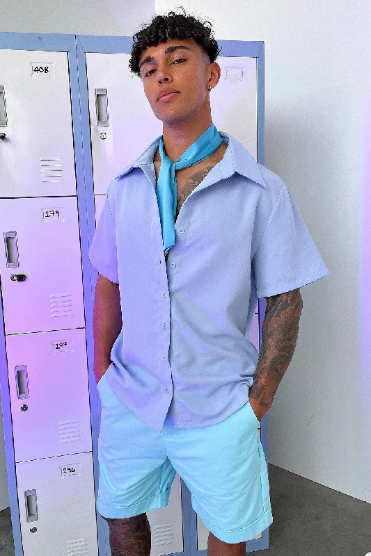 Men's flat - front chino shorts for semi - formal summer eventsMalibu Shorts - Blue
