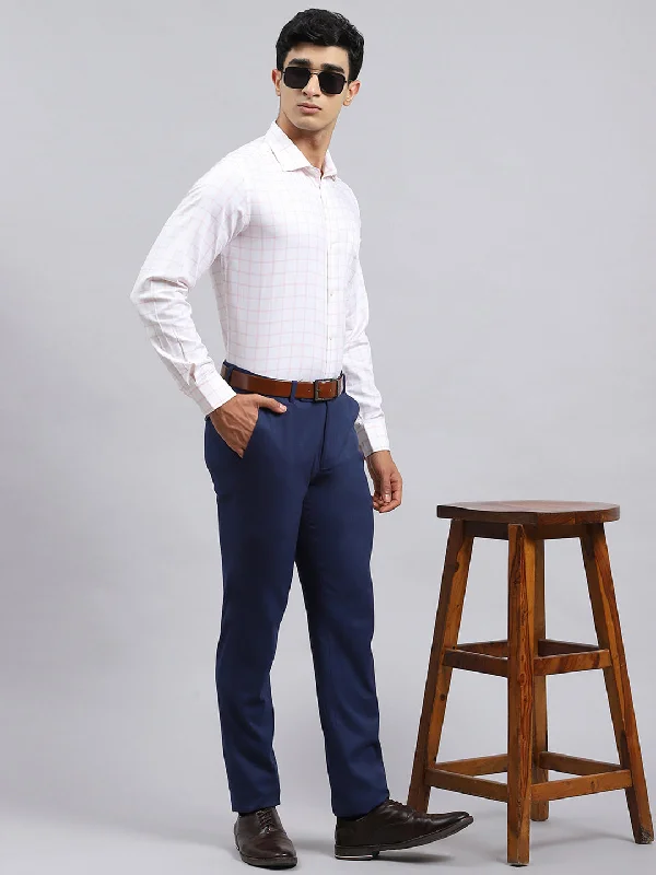 Men's Sustainable Recycled Material Casual Shirts for Eco - Conscious ConsumersMen Orange Check Shirt