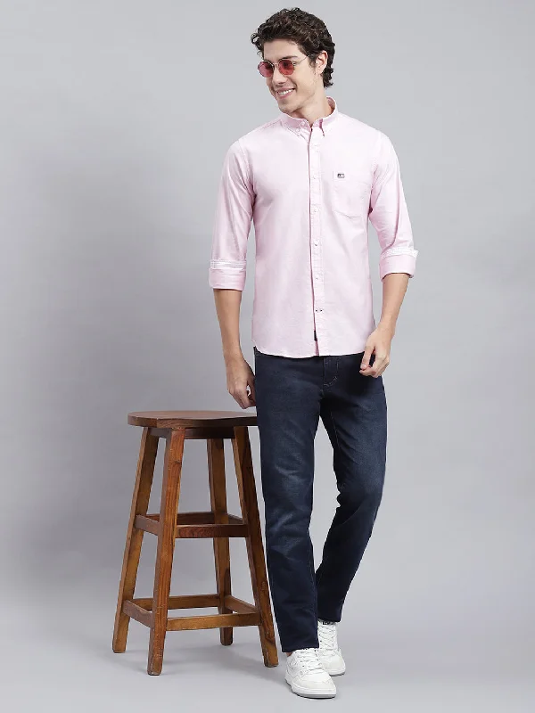 Men's Shearling - Lined Collar Casual Shirts in Brown for a Rustic and Warm AppealMen Pink Solid Shirt Men's Shearling - Lined Collar Casual Shirts in Brown for a Rustic and Warm AppealMen Pink Solid Shirt
