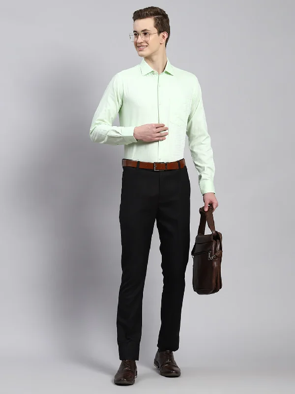 Men's Wrinkle - Resistant Polyester Blend Casual Shirts for Easy Travel and MaintenanceMen Sea Green Printed Shirt Men's Wrinkle - Resistant Polyester Blend Casual Shirts for Easy Travel and MaintenanceMen Sea Green Printed Shirt