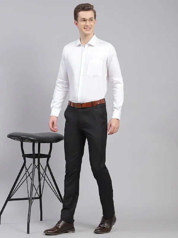 Men's Short - Sleeve Linen Casual Shirts in Light Khaki for a Breathable Summer OptionMen White Jaquard Shirt Men's Short - Sleeve Linen Casual Shirts in Light Khaki for a Breathable Summer OptionMen White Jaquard Shirt