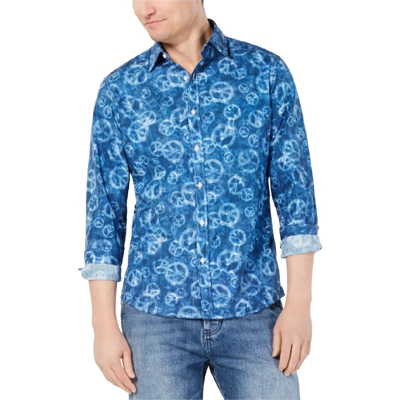 Men's Thermal - Lined Casual Shirts in Black for Added Warmth in Cold WeatherMichael Kors Mens Peace Button Up Shirt, Blue, Medium Men's Thermal - Lined Casual Shirts in Black for Added Warmth in Cold WeatherMichael Kors Mens Peace Button Up Shirt, Blue, Medium