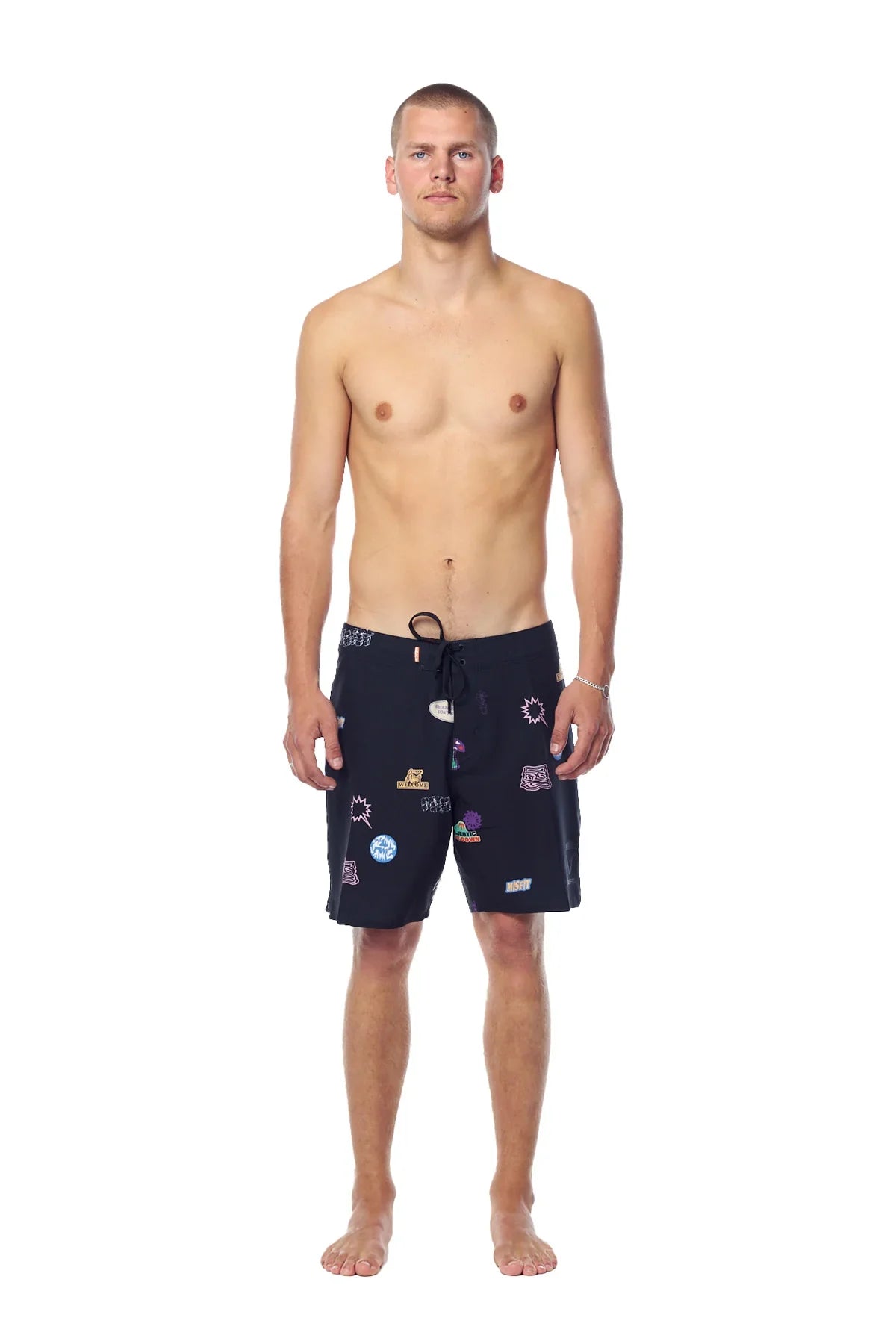 Men's zip - pocket canvas shorts for added functionality during travelMisfit velvet steel 18 board short - black/sticker Men's zip - pocket canvas shorts for added functionality during travelMisfit velvet steel 18 board short - black/sticker