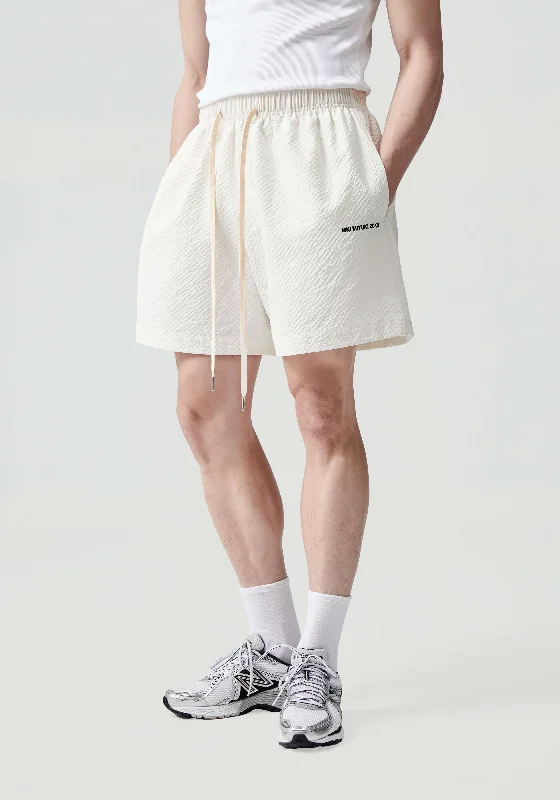Men's distressed cotton shorts for a bohemian - inspired styleMKI SEERSUCKER SHORTS
