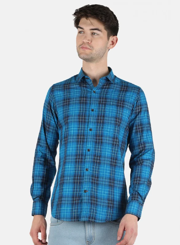 Men's Tailored Fit Checkered Casual Shirts in Multicolor for a Smart - Casual EnsembleMen Blue Check Shirt Men's Tailored Fit Checkered Casual Shirts in Multicolor for a Smart - Casual EnsembleMen Blue Check Shirt