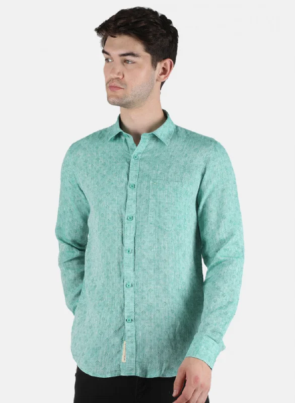 Men's Organic Cotton Casual Shirts with a Soft Handfeel for Everyday ComfortMen Green Printed Shirt Men's Organic Cotton Casual Shirts with a Soft Handfeel for Everyday ComfortMen Green Printed Shirt