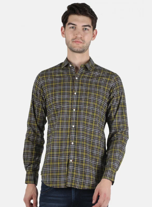 Men's Organic Cotton Casual Shirts with a Soft Handfeel for Everyday ComfortMen Olive Check Shirt Men's Organic Cotton Casual Shirts with a Soft Handfeel for Everyday ComfortMen Olive Check Shirt