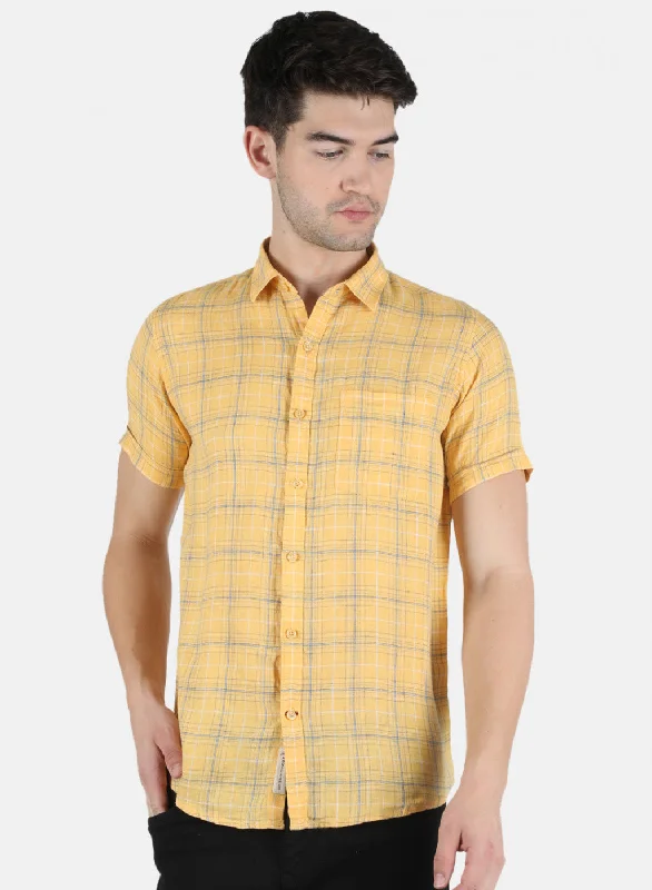 Men's Stretch - Fabric Casual Shirts in Navy Blue for a Comfortable and Flexible FitMen Orange Printed Shirt Men's Stretch - Fabric Casual Shirts in Navy Blue for a Comfortable and Flexible FitMen Orange Printed Shirt
