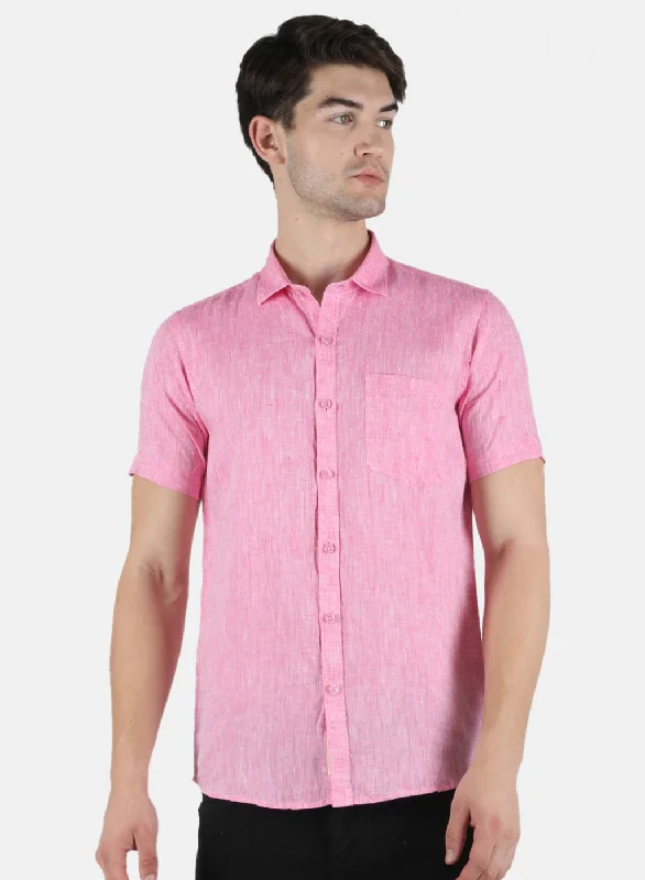 Men's Shearling - Lined Collar Casual Shirts in Brown for a Rustic and Warm AppealMen Pink Solid Shirt Men's Shearling - Lined Collar Casual Shirts in Brown for a Rustic and Warm AppealMen Pink Solid Shirt