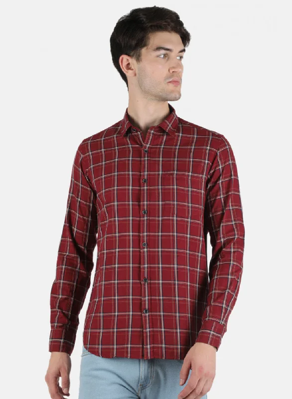 Men's Retro - Style Hawaiian Print Casual Shirts in Bold Patterns for a Tropical VacationMen Red Check Shirt Men's Retro - Style Hawaiian Print Casual Shirts in Bold Patterns for a Tropical VacationMen Red Check Shirt