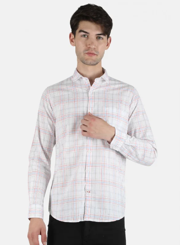 Men's Wrinkle - Resistant Polyester Blend Casual Shirts for Easy Travel and MaintenanceMen White Check Shirt Men's Wrinkle - Resistant Polyester Blend Casual Shirts for Easy Travel and MaintenanceMen White Check Shirt