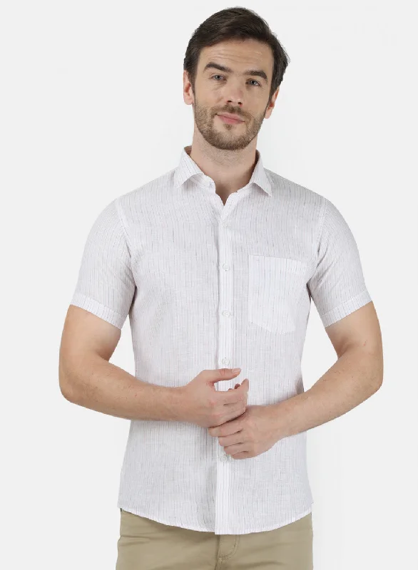 Men's Two - Tone Contrast Panel Casual Shirts in White and Navy for a Stylish and Eye - Catching DesignMens Blue Stripe Shirt Men's Two - Tone Contrast Panel Casual Shirts in White and Navy for a Stylish and Eye - Catching DesignMens Blue Stripe Shirt