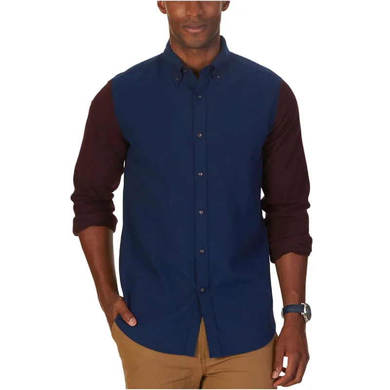 Plus Size Men's Plaid Flannel Casual Shirts in Earth Tones for a Cozy Fall OutfitNautica Mens Colorblocked Button Up Shirt Plus Size Men's Plaid Flannel Casual Shirts in Earth Tones for a Cozy Fall OutfitNautica Mens Colorblocked Button Up Shirt
