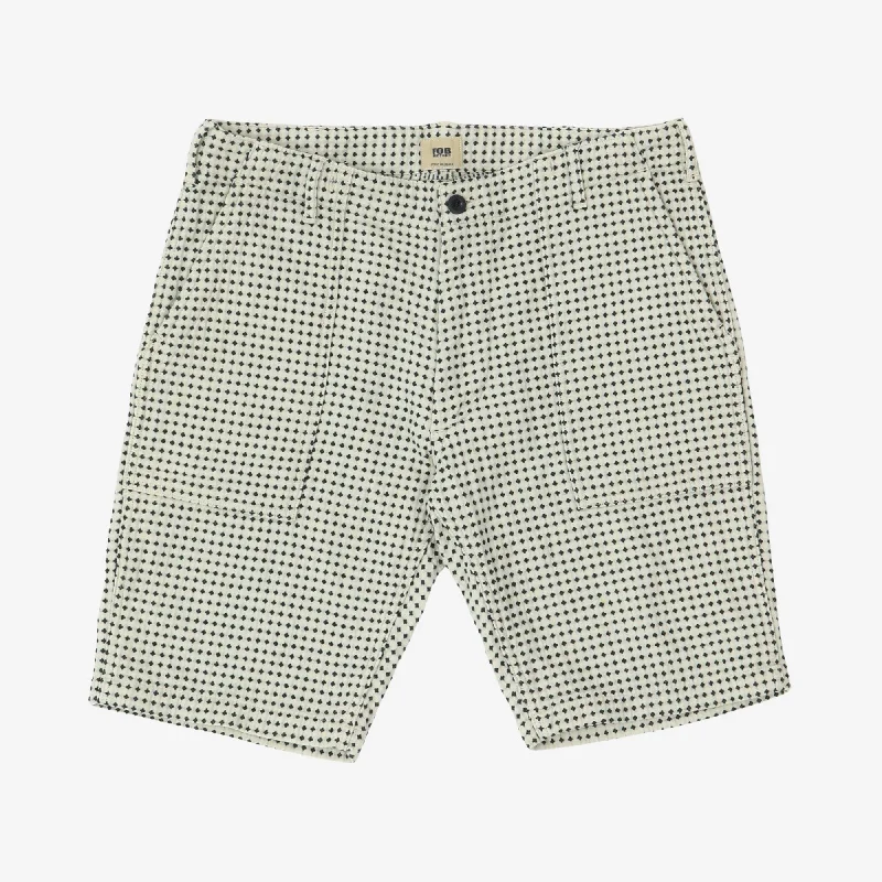 Men's floral print silk blend shorts for a unique night - out lookFatigue Shorts