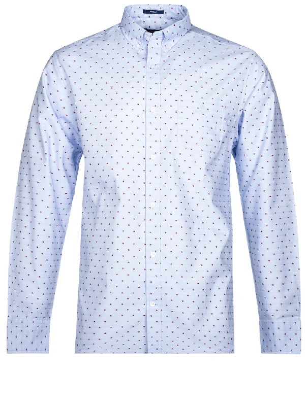 Men's Shearling - Lined Collar Casual Shirts in Brown for a Rustic and Warm AppealReg Fit Coupe Dot Button-down Capri Blue Men's Shearling - Lined Collar Casual Shirts in Brown for a Rustic and Warm AppealReg Fit Coupe Dot Button-down Capri Blue