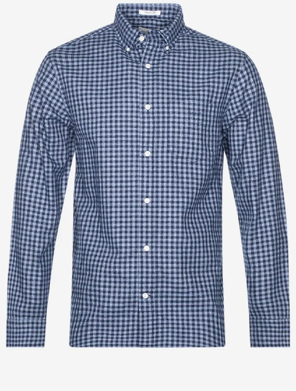 Men's Retro - Style Hawaiian Print Casual Shirts in Bold Patterns for a Tropical VacationJaspe Gingham Shirt Marine Men's Retro - Style Hawaiian Print Casual Shirts in Bold Patterns for a Tropical VacationJaspe Gingham Shirt Marine