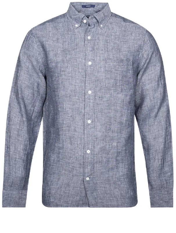 Men's Button - Down Oxford Casual Shirts in Crisp White for a Classic and Versatile StyleRegular Linen Shirt Marine Men's Button - Down Oxford Casual Shirts in Crisp White for a Classic and Versatile StyleRegular Linen Shirt Marine