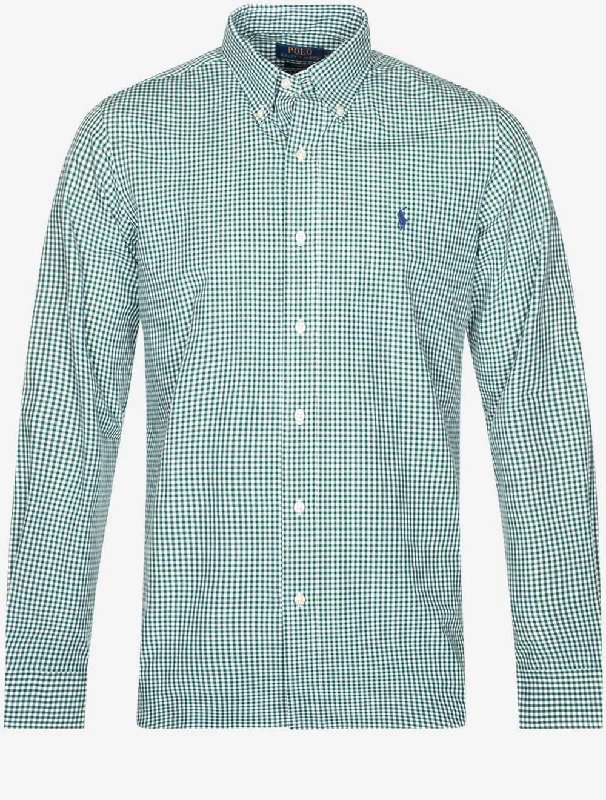 Men's Tailored Fit Checkered Casual Shirts in Multicolor for a Smart - Casual EnsemblePoplin Gingham Buttondown Shirt Green Men's Tailored Fit Checkered Casual Shirts in Multicolor for a Smart - Casual EnsemblePoplin Gingham Buttondown Shirt Green