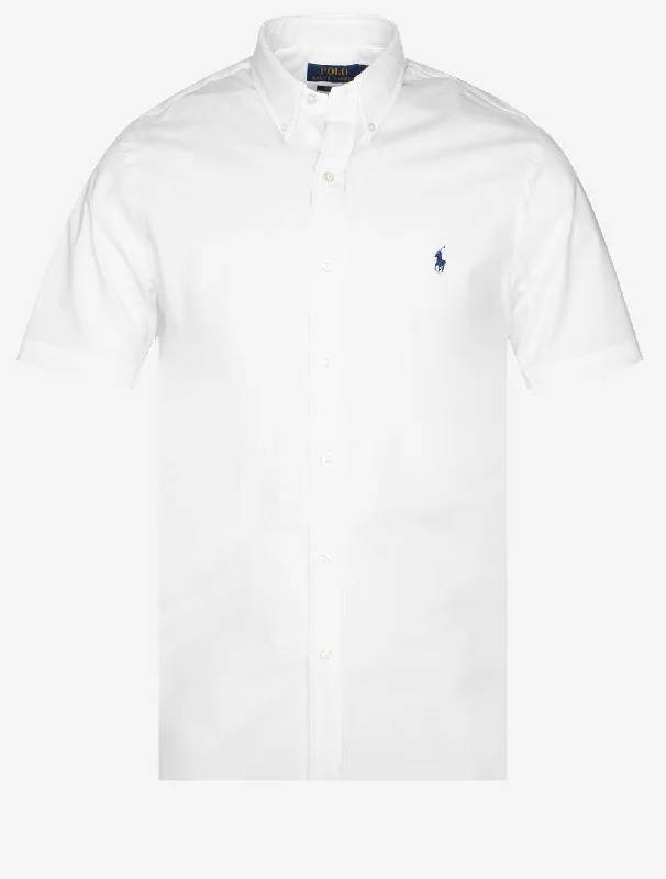 Men's Button - Down Oxford Casual Shirts in Crisp White for a Classic and Versatile StyleShort Sleeve Plain Buttondown Shirt White Men's Button - Down Oxford Casual Shirts in Crisp White for a Classic and Versatile StyleShort Sleeve Plain Buttondown Shirt White