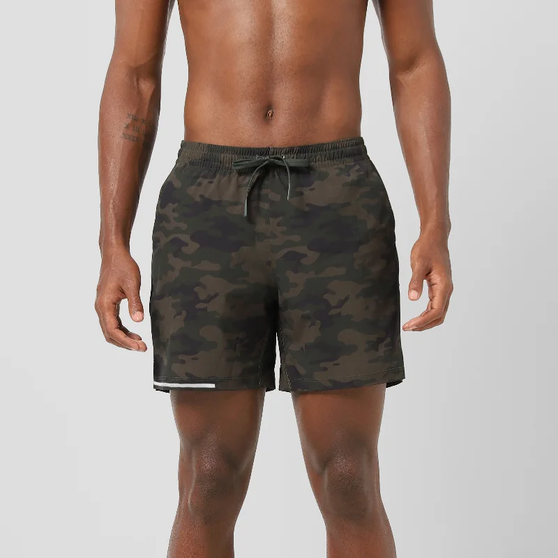 Men's plaid pattern wool blend shorts for a preppy fall styleRun Short v2
