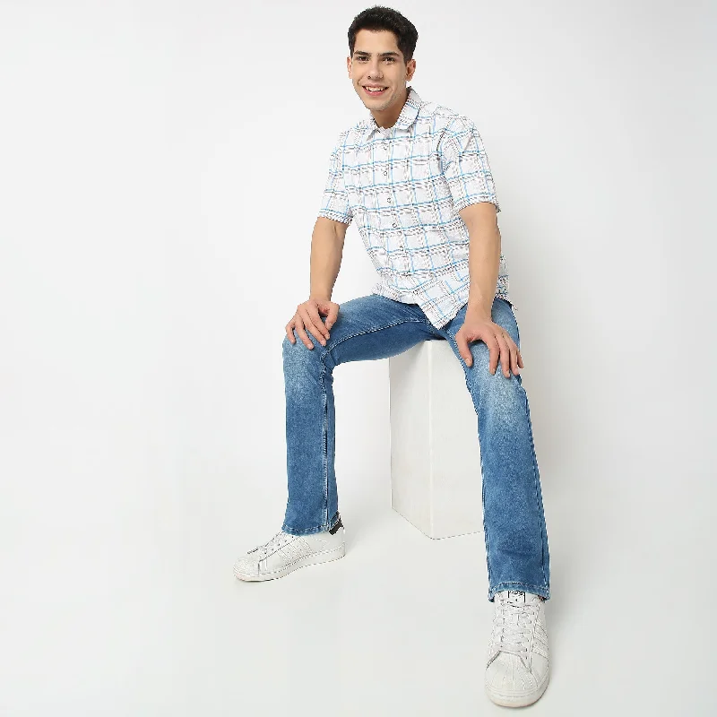Men's Distressed Denim Casual Shirts with Frayed Edges for a Trendy and Rugged LookSlim Fit Checkered Shirt Men's Distressed Denim Casual Shirts with Frayed Edges for a Trendy and Rugged LookSlim Fit Checkered Shirt