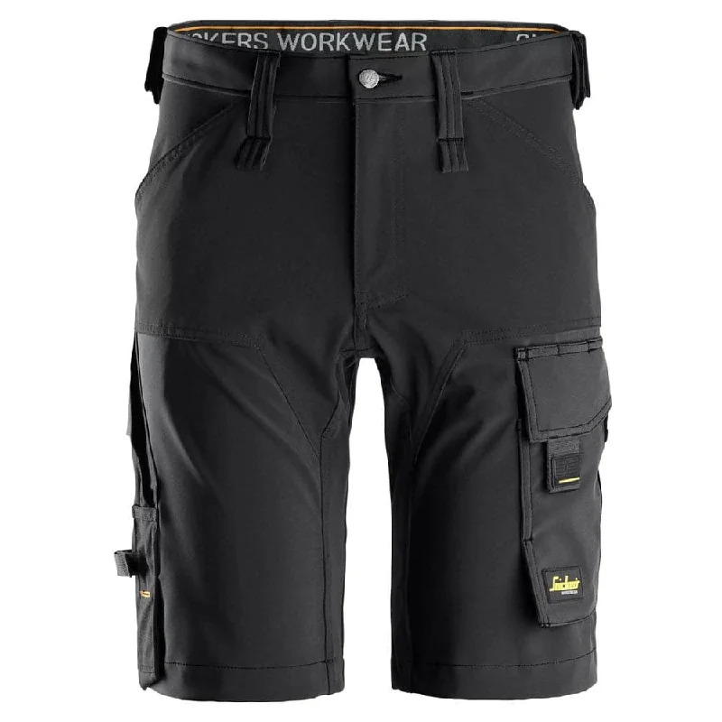 Men's side - stripe track shorts for a sporty running lookSnickers 6173 AllroundWork 4-Way Stretch Shorts Men's side - stripe track shorts for a sporty running lookSnickers 6173 AllroundWork 4-Way Stretch Shorts