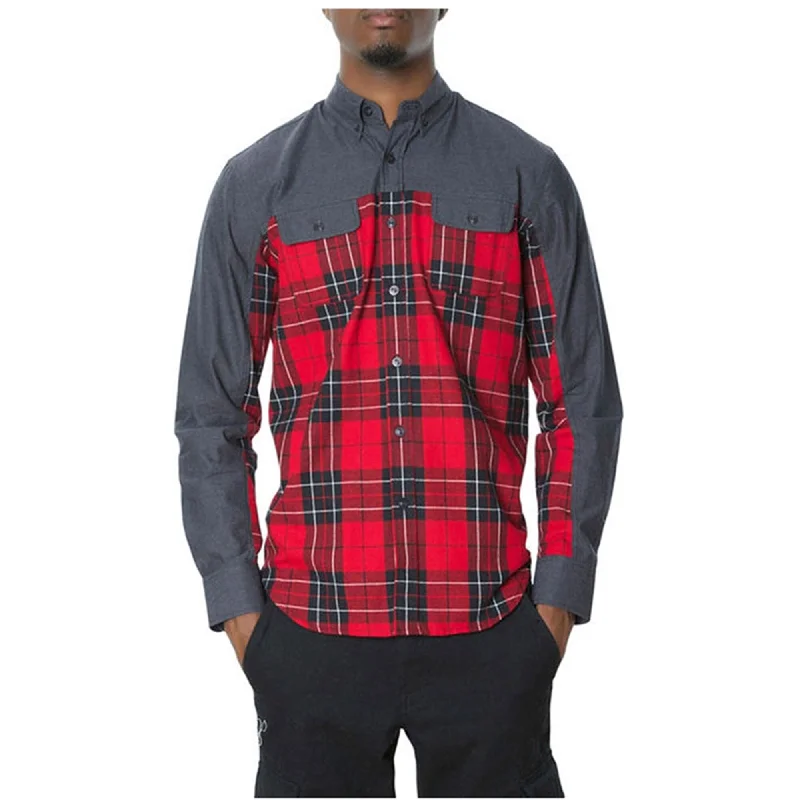 Men's Moisture - Wicking Performance Fabric Casual Shirts for Outdoor ActivitiesStaple Mens The Dorchester LS Button Up Shirt, Red, Small Men's Moisture - Wicking Performance Fabric Casual Shirts for Outdoor ActivitiesStaple Mens The Dorchester LS Button Up Shirt, Red, Small