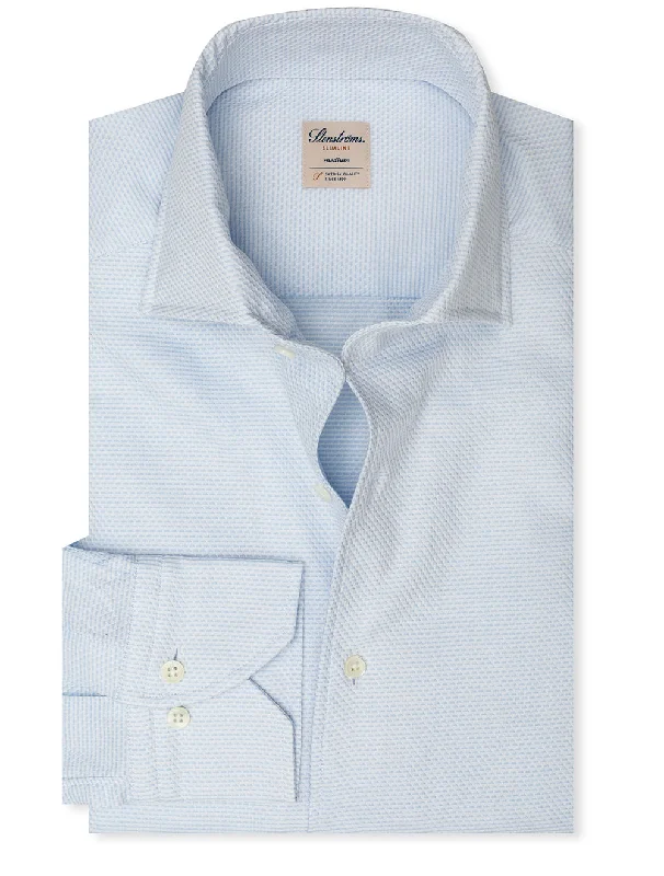 Men's Slim - Fit Printed Floral Casual Shirts in Pastel Colors for a Spring - Inspired VibeCasual Textured Shirt Blue Men's Slim - Fit Printed Floral Casual Shirts in Pastel Colors for a Spring - Inspired VibeCasual Textured Shirt Blue