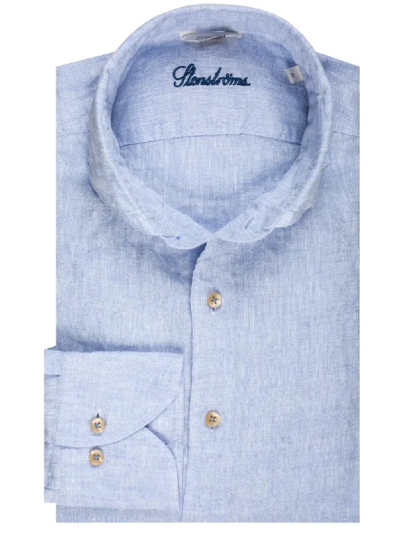 Men's Long - Line Oversized Casual Shirts in Dark Gray for a Relaxed and Modern LookFitted Linen Shirt Blue Men's Long - Line Oversized Casual Shirts in Dark Gray for a Relaxed and Modern LookFitted Linen Shirt Blue