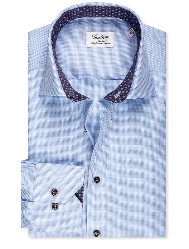 Men's Button - Down Oxford Casual Shirts in Crisp White for a Classic and Versatile StyleSlim Houndstooth Shirt Blue Men's Button - Down Oxford Casual Shirts in Crisp White for a Classic and Versatile StyleSlim Houndstooth Shirt Blue
