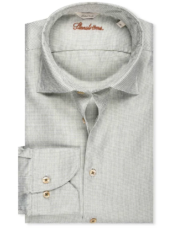Men's Sustainable Recycled Material Casual Shirts for Eco - Conscious ConsumersWashed Houndstooth Shirt Green Men's Sustainable Recycled Material Casual Shirts for Eco - Conscious ConsumersWashed Houndstooth Shirt Green
