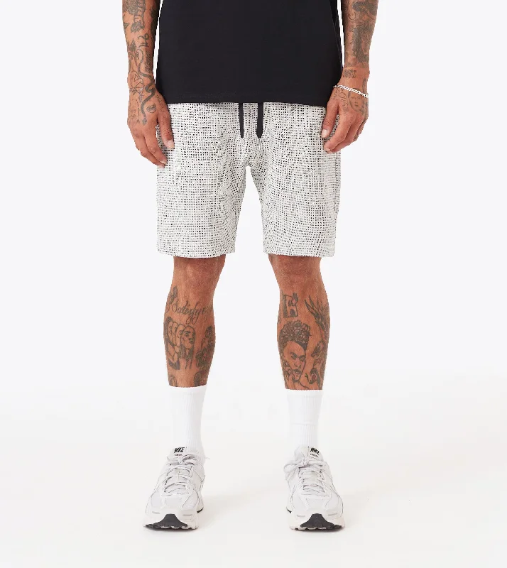 Men's adjustable - length convertible shorts for versatile useSureshot Honeycomb Flight Short White Men's adjustable - length convertible shorts for versatile useSureshot Honeycomb Flight Short White