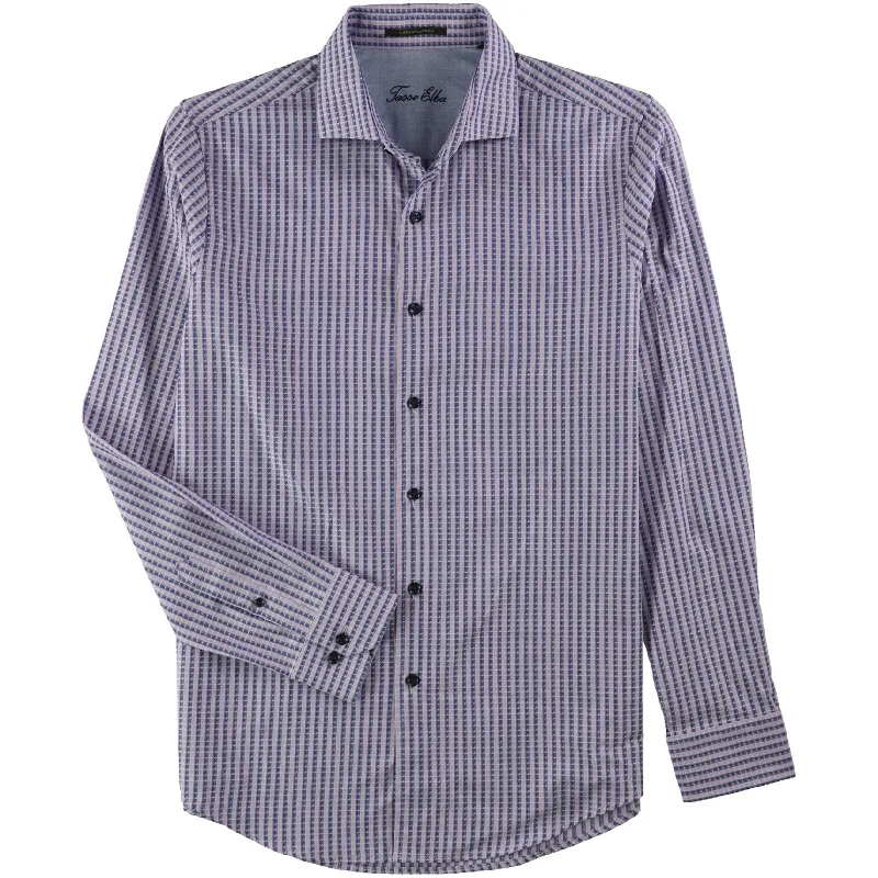 Men's Two - Tone Contrast Panel Casual Shirts in White and Navy for a Stylish and Eye - Catching DesignTasso Elba Mens Dobby Button Up Shirt, Purple, Small Men's Two - Tone Contrast Panel Casual Shirts in White and Navy for a Stylish and Eye - Catching DesignTasso Elba Mens Dobby Button Up Shirt, Purple, Small