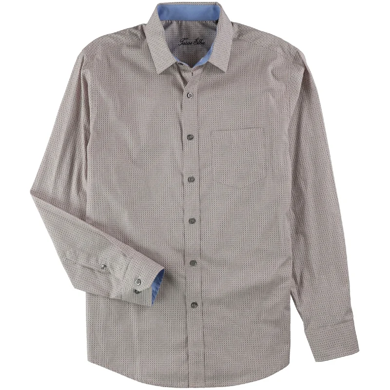 Men's Tailored Fit Checkered Casual Shirts in Multicolor for a Smart - Casual EnsembleTasso Elba Mens Foulard Button Up Shirt Men's Tailored Fit Checkered Casual Shirts in Multicolor for a Smart - Casual EnsembleTasso Elba Mens Foulard Button Up Shirt