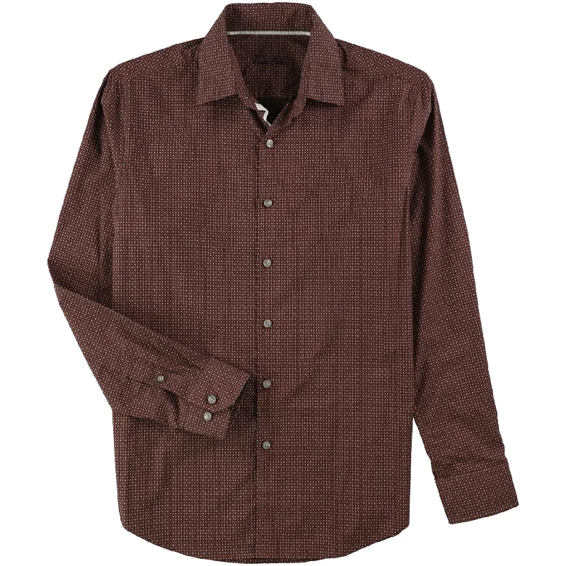 Men's Wrinkle - Resistant Polyester Blend Casual Shirts for Easy Travel and MaintenanceTasso Elba Mens Medallion Button Up Shirt, Red, Small Men's Wrinkle - Resistant Polyester Blend Casual Shirts for Easy Travel and MaintenanceTasso Elba Mens Medallion Button Up Shirt, Red, Small