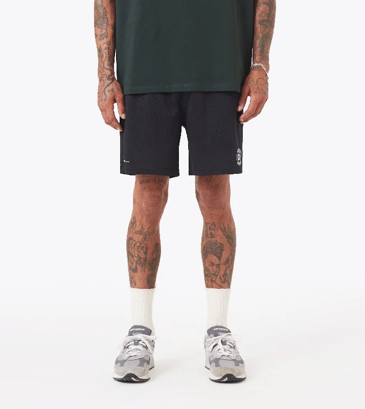 Men's pleated front twill shorts for a classic and sophisticated appearanceTraining Mesh Short Black Men's pleated front twill shorts for a classic and sophisticated appearanceTraining Mesh Short Black