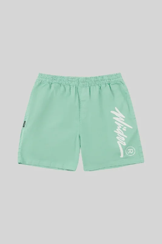 Men's neon - colored athletic shorts for high - visibility workoutsWNDRR OFFEND BEACH SHORT - MINT Men's neon - colored athletic shorts for high - visibility workoutsWNDRR OFFEND BEACH SHORT - MINT