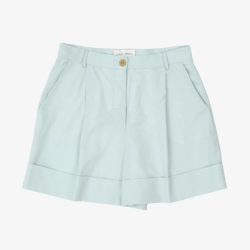 Men's wide - leg linen blend shorts for a relaxed beachside vibeWool Shorts