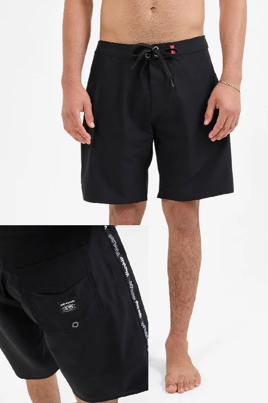 Men's zip - pocket canvas shorts for added functionality during travelWORSHIP Winwin boardshort - Black Men's zip - pocket canvas shorts for added functionality during travelWORSHIP Winwin boardshort - Black